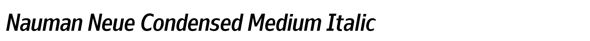 Nauman Neue Condensed Medium Italic image